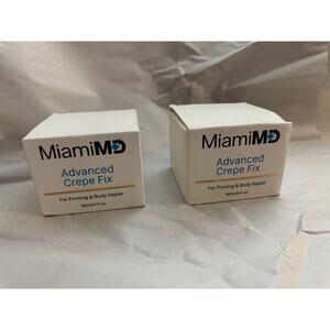 Two New in Box Miami MD Advanced Crepe Fix Firming Body Repair Cream 6 Oz Each